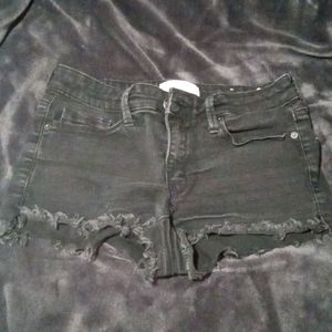 Black mini shorts